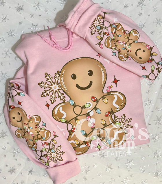 Gingerbread Lights PINK Hoodie/crewneck