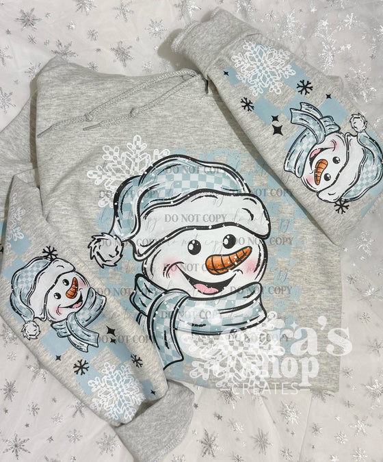 Checker Snowman MEDIUM HOODIE