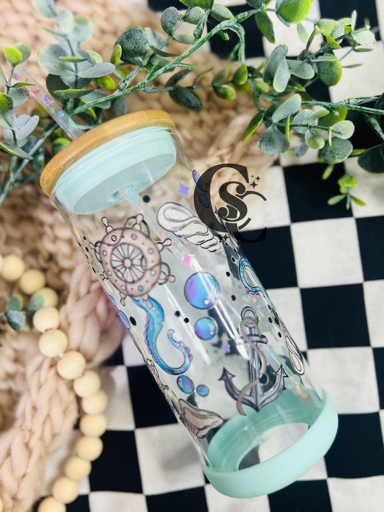 under the sea skellie Glass Tumbler