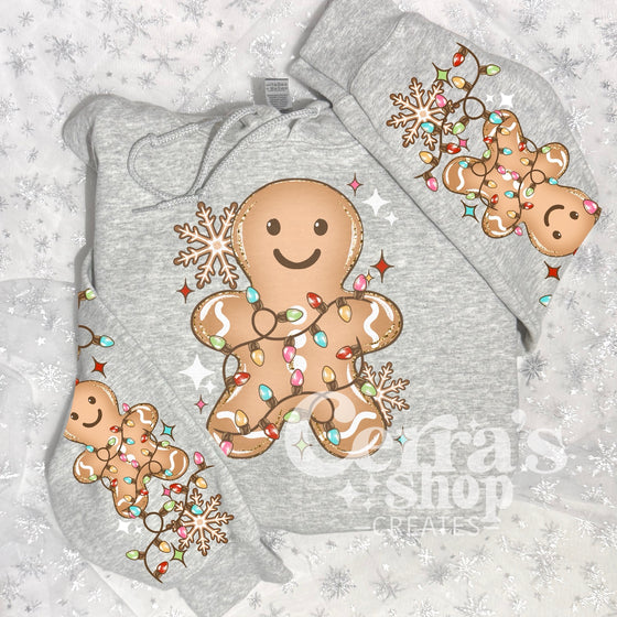 Gingerbread Lights LIGHT GRAY Hoodie/crewneck