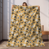 Yellow Daisy Bees Blanket