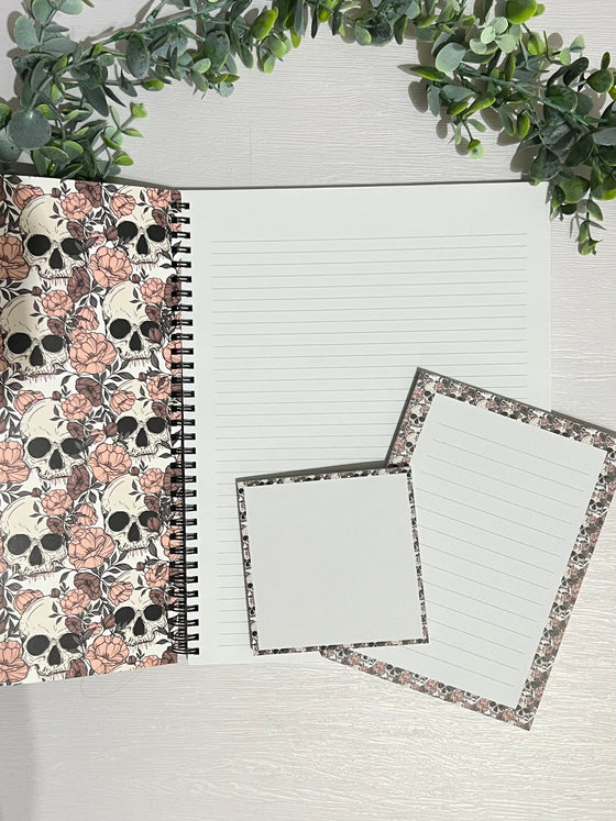 Floral Skull Notebook Set