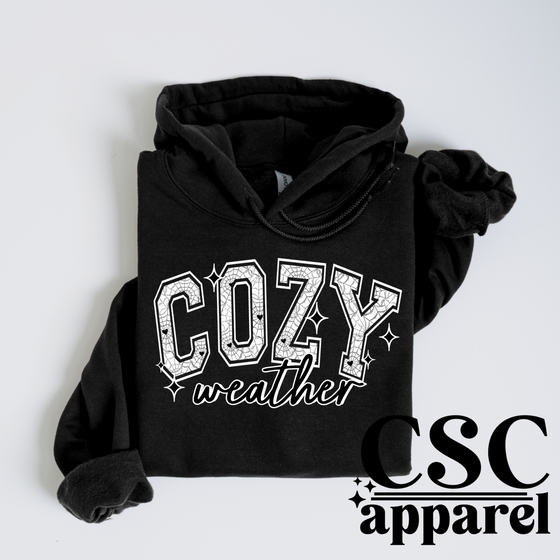 Cozy weather black Hoodie/Crewneck