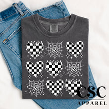  Checker hearts grid graphic Shirt