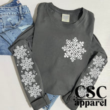  Checker snowflake long sleeve graphic Shirt